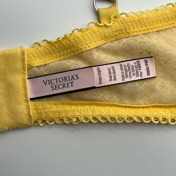 Victoria Secret Lined Yellow Demi Bra - 36 DD - Excellent Condition - Picture 5 of 7